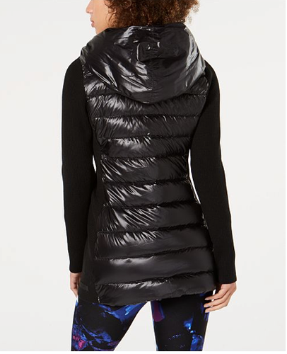 calvin klein asymmetrical puffer jacket